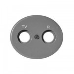 Накладка для телевизионной розетки TV+FM серый камень/серый Tacto (ABB) [NIE 5550 GP] 5550 GP