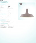 Подвесной светильник Eglo 49399 SOMERTON 1