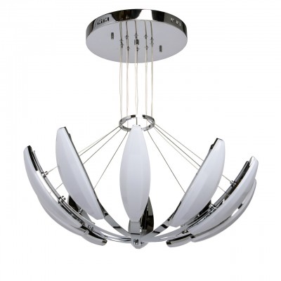 Mw light 609013210 Люстра Mw light 609013210 ЛюстраПодвесные<br><br><br>Установка на натяжной потолок: Да<br>S освещ. до, м2: 36<br>Тип лампы: LED<br>Тип цоколя: LED<br>MAX мощность ламп, Вт: 90<br>Диаметр, мм мм: 800<br>Высота, мм: 1900<br>Цвет арматуры: серебристый