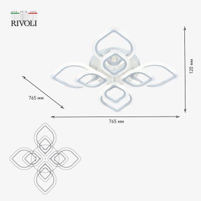 Светильник потолочный Rivoli Elena 6092-108 светодиодный с пультом 99 Вт 4000К - 6000К LED модерн, 6092-108
Светильник потолочный Rivoli Elena 6092-108 светодиодный с пультом 99 Вт 4000К - 6000К LED модерн, 6092-108
