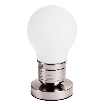 Настольная лампа Mw light 611030101 Эдисон Настольная лампа Mw light 611030101 ЭдисонХай тек<br>Всё феноменальное просто! Воплощение оригинальной идеи светильника из коллекции Эдисон состоит в форме лампочки...а точнее, плафонов в форме огромных лампочек. Матированное белое стекло создает мягкое уютное свечение, современная система тросов позволяет самостоятельно и легко регулировать высоту светильника и создавать свою неповторимую композицию из лампочек Эдисона<br><br>S освещ. до, м2: 3<br>Тип лампы: накаливания / энергосбережения / LED-светодиодная<br>Тип цоколя: E27<br>Количество ламп: 1<br>MAX мощность ламп, Вт: 60<br>Диаметр, мм мм: 160<br>Высота, мм: 260<br>Поверхность арматуры: глянцевый<br>Цвет арматуры: серебристый<br>Общая мощность, Вт: 60