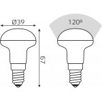 Лампа Gauss Elementary R39 4W 300lm 3000K E14 LED
