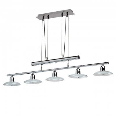 Люстра Mw light 632012305 Гэлэкси Люстра Mw light 632012305 ГэлэксиДлинные 4+<br>Описание модели 632012305: Люстра из коллекции «Гэлэкси» - классический образец стиля «Техно», сочетающего в себе технологичность, функциональность и минималистичный дизайн. Глянцевое металлическое основание цвета хрома выгодно сочетается с необычными плафонами. Выполненные из стекла и акрила, они напоминают космические летающие тарелки. Простота, эффектность и современный стиль выделяют этот светильник среди похожих моделей.<br><br>S освещ. до, м2: 8<br>Крепление: Планка<br>Тип товара: Люстра<br>Цветовая t, К: 3000<br>Тип лампы: LED<br>Тип цоколя: LED<br>Количество ламп: 5<br>Ширина, мм: 150<br>MAX мощность ламп, Вт: 4<br>Длина цепи/провода, мм: 1700<br>Длина, мм: 1000<br>Высота, мм: 1950<br>Цвет арматуры: серебристый<br>Общая мощность, Вт: 20