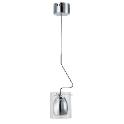 Люстра Mw light 632013901 Гэлэкси Люстра Mw light 632013901 ГэлэксиОдиночные<br>Описание модели 632013901: Необычные сочетания форм и материалов придают подвесу из коллекции «Гэлэкси» особый шарм. Основание цвета хрома гармонично дополнено оригинальным двойным плафоном: внутренняя часть – металлический цилиндр в тон основанию, внешняя – прозрачный стеклянный плафон. Подвес легко регулируется по высоте, а источники света в виде светодиодов декорированы акриловой вставкой и обеспечивают достаточно яркий, уютный свет.<br><br>S освещ. до, м2: 1<br>Крепление: Планка<br>Тип лампы: LED - светодиодная<br>Тип цоколя: LED<br>Количество ламп: 1<br>MAX мощность ламп, Вт: 5<br>Диаметр, мм мм: 100<br>Длина цепи/провода, мм: 1150<br>Высота, мм: 1500<br>Цвет арматуры: серебристый хром