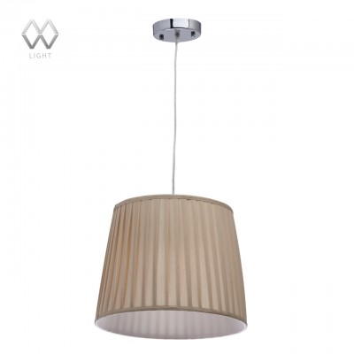Люстра Mw light 635010701 Дэла Люстра Mw light 635010701 ДэлаОдиночные<br>Описание модели 635010701: Нежная пастельная цветовая гамма делает люстру из коллекции «Дэла» находкой для ценителей элегантных интерьеров, оформленных в спокойных тонах. Хромированное металлическое основание дополнено стильным тканевым абажуром. Он представлен в двух оттенках: освежающий белый и мягкий бежевый. Светильник идеален для спальной или гостиной комнаты, он гармонично впишется практически в любой интерьер и создаст уютную атмосферу.<br><br>S освещ. до, м2: 3<br>Крепление: Планка<br>Тип лампы: Накаливания / энергосбережения / светодиодная<br>Тип цоколя: E27<br>Количество ламп: 1<br>MAX мощность ламп, Вт: 60<br>Диаметр, мм мм: 350<br>Длина цепи/провода, мм: 2150<br>Высота, мм: 2500<br>Цвет арматуры: серебристый хром