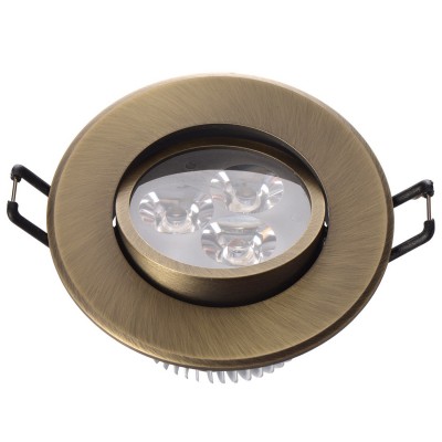 Светильник светодиодный Mw light 637012203 Круз Светильник светодиодный Mw light 637012203 КрузКруглые<br>Описание модели 637012203: Разнообразная линейка встраиваемых светильников из коллекции Круз удовлетворит любые покупательские запросы. Корпус светильника выполнен из алюминия, осветительные элементы - светодиоды. Говоря о технических характеристиках, стоит отметить, возможность самостоятельно регулировать положение внутренней части светильника, тем самым меняя направление светового потока и моделируя освещение в комнате на свой вкус. Светильники из коллекции Круз функциональны и уместны в любом интерьере, за счет разнообразия диаметров, богатой цветовой палитры трендовых оттенков. Рекомендуемая площадь освещения одного встраиваемого светильника Круз порядка 1 кв.м.<br><br>S освещ. до, м2: 1<br>Тип лампы: накаливания / энергосберегающая / светодиодная<br>Тип цоколя: LED<br>Количество ламп: 3<br>MAX мощность ламп, Вт: 1<br>Диаметр, мм мм: 90<br>Высота, мм: 52<br>Поверхность арматуры: глянцевый<br>Цвет арматуры: бронзовый<br>Общая мощность, Вт: 3