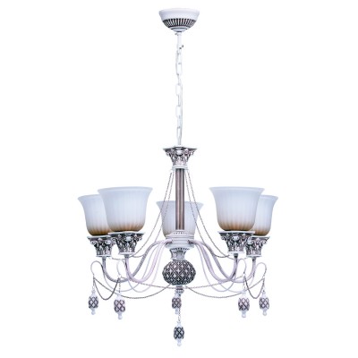 Люстра Mw light 639012005 Версаче Люстра Mw light 639012005 ВерсачеПодвесные<br>Описание модели 639012005: Классический стиль и элементы античного декора сочетаются в люстре из коллекции «Версаче». Основание выполнено из искусственного каучука цвета какао с молоком с эффектом патинирования. Основание прекрасно дополнено плафонами из матированного стекла, с плавным переходом тона от цвета какао к светло-молочному. Интересен и оригинальный декор светильника в виде изысканной резьбы и изящных цепочек. Рекомендуемая площадь освещения порядка 10 кв.м.<br><br>Установка на натяжной потолок: Да<br>S освещ. до, м2: 15<br>Крепление: Крюк<br>Тип лампы: Накаливания / энергосбережения / светодиодная<br>Тип цоколя: E27<br>Количество ламп: 5<br>MAX мощность ламп, Вт: 40<br>Диаметр, мм мм: 600<br>Длина цепи/провода, мм: 270<br>Высота, мм: 940<br>Цвет арматуры: коричневый<br>Общая мощность, Вт: 200