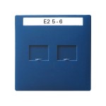 Gira S-Color Синий Накладка для подкл. вычисл. техники 2 входа (G66346)