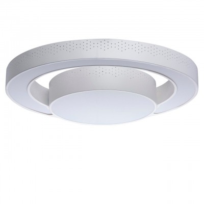 Люстра Mw light 674010902 Ривз Люстра Mw light 674010902 РивзПотолочные<br>Описание модели 674010902: Потолочный светильник из коллекции «Ривз» представляет собой оригинальное сочетание стилей минимализм и хай-тек. Основание из металла матового белого цвета имеет форму окружности. Вставки из белого глянцевого акрила декорируют источник света в виде светодиодной ленты, а перфорация в основании создает дополнительную игру света. «Ривз» станет идеальным украшением современного интерьера.<br><br>Установка на натяжной потолок: Да<br>S освещ. до, м2: 17<br>Крепление: Планка<br>Тип лампы: LED - светодиодная<br>Тип цоколя: LED<br>Количество ламп: 6<br>MAX мощность ламп, Вт: 8<br>Диаметр, мм мм: 590<br>Высота, мм: 80<br>Цвет арматуры: белый