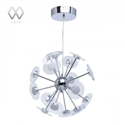 Люстра Mw light 678010816 Граффити Люстра Mw light 678010816 ГраффитиПодвесные<br>Описание модели 678010816: Фантастический и вдохновляющий дизайн светильника «Граффити» создан специально для современных городских интерьеров. Металлическое основание-сфера цвета хрома с отражающей поверхностью удерживает стеклянные диски плафонов, декорированные белыми акриловыми вставками, создающими эффект светящегося ореола вокруг каждого светодиода. В зависимости от высоты потолков, возможно подобрать «Граффити» с подвесом или без него.<br><br>Установка на натяжной потолок: Да<br>S освещ. до, м2: 19<br>Крепление: Планка<br>Тип цоколя: LED<br>Количество ламп: 16<br>MAX мощность ламп, Вт: 3<br>Диаметр, мм мм: 480<br>Длина цепи/провода, мм: 700<br>Высота, мм: 1150