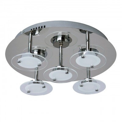 Люстра Mw light 678011005 Граффити Люстра Mw light 678011005 ГраффитиПотолочные<br>Описание модели 678011005: Люстры и бра из коллекции «Граффити» поражают футуристическим дизайном с продуманным исполнением. Они идеально впишутся в интерьер и подчеркнут его ультрасовременный стиль. Уникальные плафоны с системой спотов ориентированы в разных плоскостях, что позволяет достигнуть высоких параметров освещенности. Тонированные стеклянные вставки, декорирующие светодиоды, создают впечатление матовой глубины. Стальное основание светильника цвета хрома дополнено зеркальным эффектом. Широкая семья позволяет комплексно осветить пространство.<br><br>Установка на натяжной потолок: Да<br>S освещ. до, м2: 10<br>Крепление: Планка<br>Тип лампы: LED - светодиодная<br>Тип цоколя: LED<br>Количество ламп: 5<br>MAX мощность ламп, Вт: 5<br>Диаметр, мм мм: 400<br>Высота, мм: 125<br>Цвет арматуры: серебристый