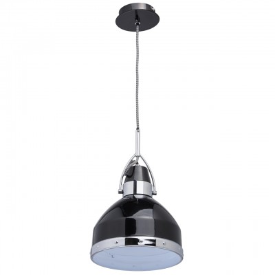 Светильник Mw-light 680011201 Светильник Mw-light 680011201Одиночные<br>680011201 - это Броский смелый дизайн отличает подвесной светильник из коллекции «Акцент». Основание и плафон оригинальной формы выполнены из металла глянцевого чёрного цвета. Плафон также декорирован металлическими хромированными вставками, а внутри окрашен в белый цвет - классические тона, которые всегда будут актуальны. Композицию завершает винтажный провод.<br><br>S освещ. до, м2: 2<br>Тип лампы: накаливания / энергосбережения / LED-светодиодная<br>Тип цоколя: E27<br>Количество ламп: 1<br>MAX мощность ламп, Вт: 40<br>Диаметр, мм мм: 225<br>Длина цепи/провода, мм: 840<br>Высота, мм: 1200