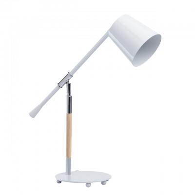 Настольная лампа Mw light 680030201 Акцент Настольная лампа Mw light 680030201 АкцентХай тек<br>Описание модели 680030201: Стильный светильник из коллекции «Акцент» подчеркнет хороший вкус своего обладателя. Он выполнен в двух цветовых вариациях: матовый чёрный и глянцевый белый. Каждый из них – эталон классической простоты и элегантности. Металлическое основание соединено с плафоном при помощи оригинальной ножки, выполненной из металла и натурального дерева гевеи. Настольная лампа «Акцент» – идеальный вариант для любителей функциональности и сдержанной красоты.<br><br>S освещ. до, м2: 2<br>Тип товара: Настольная лампа<br>Тип лампы: накаливания / энергосбережения / LED-светодиодная<br>Тип цоколя: E14<br>Количество ламп: 1<br>Ширина, мм: 190<br>MAX мощность ламп, Вт: 40<br>Диаметр, мм мм: 190<br>Длина, мм: 600<br>Высота, мм: 620<br>Цвет арматуры: серебристый