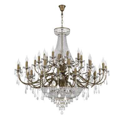 Люстра Lightstar 700511 CLASSIC Люстра Lightstar 700511 CLASSICПодвесные<br><br><br>Тип лампы: Накаливания / энергосбережения / светодиодная<br>Тип цоколя: E14<br>Количество ламп: 51<br>MAX мощность ламп, Вт: 40<br>Диаметр, мм мм: 1350<br>Высота, мм: 1700 - 2700<br>Цвет арматуры: бронзовый
