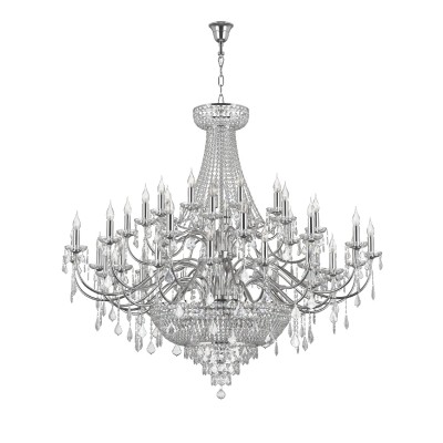 Люстра Lightstar 700514 CLASSIC Люстра Lightstar 700514 CLASSICПодвесные<br><br><br>S освещ. до, м2: 102<br>Тип лампы: Накаливания / энергосбережения / светодиодная<br>Тип цоколя: E14<br>Цвет арматуры: серебристый<br>Количество ламп: 51<br>Диаметр, мм мм: 1350<br>Высота, мм: 1700 - 2700<br>MAX мощность ламп, Вт: 40