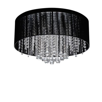 Люстра Colosseo 70108/6C Floriana черный Люстра Colosseo 70108/6C Floriana черныйПотолочные<br>Стильная итальянская люстра, каркас выполненный из хромированного метала обтянутого черным абажуром придает ей строгости и изящества. Присутствующие во множестве хрустальные подвески не дают люстре стать излишне строгой. Свет проходящий через хрусталь начинает играть и светиться создавая чуть видимые блики на стенах придающие интерьеру эффект загадочности и тайны.<br><br>Установка на натяжной потолок: Да<br>S освещ. до, м2: 24<br>Крепление: планка<br>Тип лампы: накаливания / энергосбережения / LED-светодиодная<br>Тип цоколя: E14<br>Количество ламп: 6<br>MAX мощность ламп, Вт: 60<br>Диаметр, мм мм: 510<br>Высота, мм: 260<br>Оттенок (цвет): черный<br>Цвет арматуры: серебристый