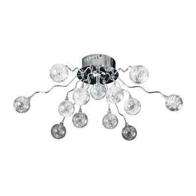 Люстра Colosseo 70401/13C Ornella с пультом Люстра Colosseo 70401/13C Ornella с пультомПотолочные<br>Стильная люстра Colosseo 70401/13C Ornella отвечает всем современным тенденциям в освещении! Множество шарообразных плафонов расположены на различных высотах, создавая равномерно яркое освещение пространства площадью до семнадцати кв.м. Галогенные лампы, используемые в светильнике, долговечны, безопасны для здоровья и окружающей среды. Наличие пульта управления позволит Вам управлять потоком света не вставая с кресла и не отвлекаясь от других дел. Эта люстра украсит любой интерьер, внесет в него «изюминку», оригинальность и современность.<br><br>Установка на натяжной потолок: Да<br>S освещ. до, м2: 17<br>Крепление: Планка<br>Тип лампы: галогенная / LED-светодиодная<br>Тип цоколя: G4<br>Количество ламп: 13<br>MAX мощность ламп, Вт: 20<br>Диаметр, мм мм: 600<br>Высота, мм: 250<br>Оттенок (цвет): белый<br>Цвет арматуры: серебристый