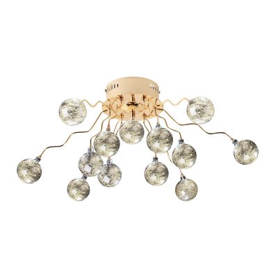 Люстра Colosseo 70402/13C Ornella с пультом Люстра Colosseo 70402/13C Ornella с пультомПотолочные<br>Потолочная люстра с пультом управления Colosseo 70402/13C удобна в обращении, так как имеет 3 режима включения, как от выключателя, так и от пульта. Плафоны, выполненные из высокопрочного стекла, выдерживают небольшие удары. Нити в плафонах рассеивают световой поток в различные стороны, придавая свету искрящийся эффект. В целом модель подходит как для спальни, так и для зала или гостиной. Если требуется осветить большую площадь помещения, то рекомендуем посмотреть аналог на 25 ламп в данной серии.<br><br>Установка на натяжной потолок: Да<br>S освещ. до, м2: 17<br>Крепление: Планка<br>Тип лампы: галогенная / LED-светодиодная<br>Тип цоколя: G4<br>Количество ламп: 13<br>MAX мощность ламп, Вт: 20<br>Диаметр, мм мм: 600<br>Высота, мм: 250<br>Оттенок (цвет): золотой<br>Цвет арматуры: золотой