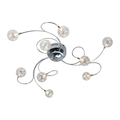 Люстра Colosseo 70404/9C Cosmo Люстра Colosseo 70404/9C CosmoПотолочные<br>Модерн<br><br>Установка на натяжной потолок: Ограничено<br>S освещ. до, м2: 12<br>Крепление: Планка<br>Тип лампы: галогенная / LED-светодиодная<br>Тип цоколя: G4<br>Количество ламп: 9<br>MAX мощность ламп, Вт: 20<br>Диаметр, мм мм: 850<br>Высота, мм: 180<br>Цвет арматуры: серебристый