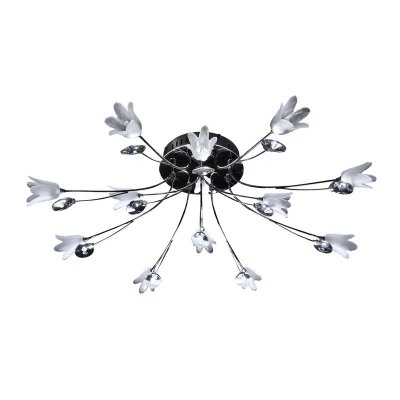 Люстра Colosseo 70408/12C Cristina Люстра Colosseo 70408/12C CristinaПотолочные<br>Потолочная люстра Colosseo 70408/12C наделена двенадцатью источниками яркого и насыщенного света. Стилизация в формате модерн делает изделие модным и уникальным. Здесь соблюдены лучшие традиции современной направленности: округлость форм, чистота красок, лёгкая асимметрия. Эти составляющие дополнены изысканными флористическими мотивами, которые отражены в плафонах в виде бутонов цветков. Компактные размеры потолочной люстры Colosseo 70408/12C делают её использование удобным в помещениях любых размеров. Универсальный серебристый оттенок конструкции позволит вписать изделие в различные колоритные пространства. Где модерн сочетается с европейским качеством, там мода сочетается с итальянской элегантностью, как в люстре Colosseo 70408/12C!<br><br>Установка на натяжной потолок: Да<br>S освещ. до, м2: 16<br>Крепление: Планка<br>Тип лампы: галогенная / LED-светодиодная<br>Тип цоколя: G4<br>Количество ламп: 12<br>MAX мощность ламп, Вт: 20<br>Диаметр, мм мм: 920<br>Высота, мм: 250<br>Оттенок (цвет): серебристый<br>Цвет арматуры: серебристый