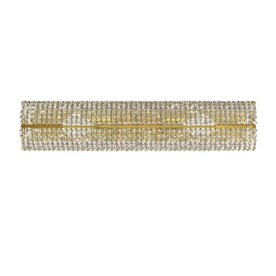 Lightstar MONILE 704632 Светильник настенный бра Lightstar MONILE 704632 Светильник настенный браХрустальные<br><br><br>Тип лампы: Накаливания / энергосбережения / светодиодная<br>Тип цоколя: E14<br>Количество ламп: 3<br>Ширина, мм: 400<br>MAX мощность ламп, Вт: 40<br>Размеры: H 90 W 90x420<br>Расстояние от стены, мм: 120<br>Высота, мм: 100<br>Цвет арматуры: Золотой
