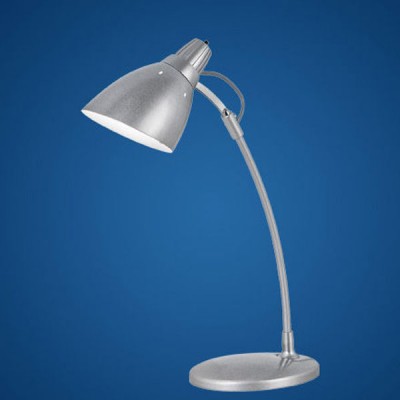 Eglo TOP DESK 7060 Офисная настольная лампа Eglo TOP DESK 7060 Офисная настольная лампаОфисные<br>Австрийское качество модели светильника Eglo 7060 не оставит равнодушным каждого купившего! Основание сталь с защитным/декоративным покрытием серого цвета, Класс изоляции 2 (плоская вилка, двойная изоляция от вилки до лампы), отдельный выключатель, IP 20, освещенность 860 lm Н=470,L=305,1X60W(E27).<br><br>S освещ. до, м2: 4<br>Тип лампы: накал-я - энергосбер-я<br>Тип цоколя: E27<br>Количество ламп: 1<br>MAX мощность ламп, Вт: 2<br>Размеры основания, мм: 145 / 175<br>Длина, мм: 305<br>Высота, мм: 470<br>Цвет арматуры: серебристый<br>Общая мощность, Вт: 1X60W