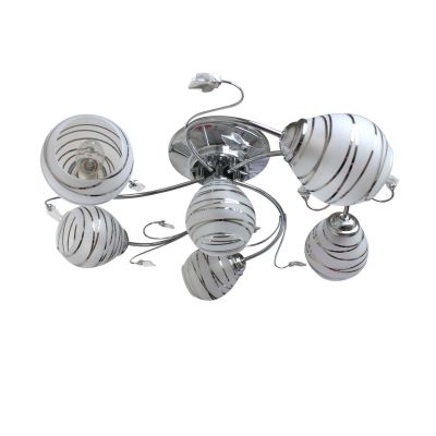 Люстра Colosseo 70814/6C Люстра Colosseo 70814/6CПотолочные<br>«Природные» мотивы всегда являются близкими любому человеку, даже «коренному» горожанину, поэтому существует множество различных интерьеров в подобных стилях. Потолочная люстра Colosseo 70814/6C идеально впишется в комнату с подобным дизайном! Ее конструкция напоминает по форме сказочный цветок на вьющихся стеблях с листьями, шесть плафонов направлены в разные стороны, поэтому создают равномерно яркое освещение всего пространства площадью до 24 кв.м. Светлые нейтральные оттенки позволяют люстре стать отличным дополнением к интерьеру в любой цветовой гамме. Вы можете<br><br>Установка на натяжной потолок: Да<br>S освещ. до, м2: 24<br>Крепление: Планка<br>Тип лампы: накаливания / энергосбережения / LED-светодиодная<br>Тип цоколя: E14<br>Количество ламп: 6<br>MAX мощность ламп, Вт: 60<br>Диаметр, мм мм: 620<br>Высота, мм: 250<br>Оттенок (цвет): серебристый<br>Цвет арматуры: серебристый