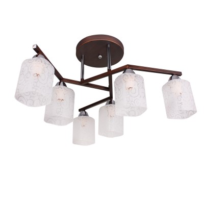 Светильник Colosseo 70853/6C optima Светильник Colosseo 70853/6C optimaПотолочные<br>Компания «Светодом» предлагает широкий ассортимент люстр от известных производителей. Представленные в нашем каталоге товары выполнены из современных материалов и обладают отличным качеством. Благодаря широкому ассортименту Вы сможете найти у нас люстру под любой интерьер. Мы предлагаем как классические варианты, так и современные модели, отличающиеся лаконичностью и простотой форм. Стильная люстра Colosseo 70853/6C станет украшением любого дома. Эта модель от известного производителя не оставит равнодушным ценителей красивых и оригинальных предметов интерьера. Люстра Colosseo 70853/6C обеспечит равномерное распределение света по всей комнате. При выборе обратите внимание на характеристики, позволяющие приобрести наиболее подходящую модель. Купить понравившуюся люстру по доступной цене Вы можете в интернет-магазине «Светодом».<br><br>Установка на натяжной потолок: Да<br>S освещ. до, м2: 18<br>Крепление: Планка<br>Тип цоколя: E14<br>Количество ламп: 6<br>MAX мощность ламп, Вт: 60<br>Цвет арматуры: венге