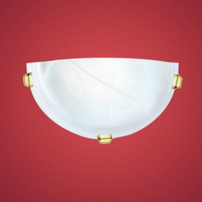 Eglo SALOME 7187 Настенно-потолочный светильник Eglo SALOME 7187 Настенно-потолочный светильникНакладные<br><br><br>S освещ. до, м2: 4<br>Тип лампы: накаливания / энергосбережения / LED-светодиодная<br>Тип цоколя: E27<br>Количество ламп: 1<br>MAX мощность ламп, Вт: 2<br>Размеры основания, мм: 0<br>Длина, мм: 300<br>Расстояние от стены, мм: 90<br>Высота, мм: 150<br>Оттенок (цвет): белый<br>Цвет арматуры: латунь<br>Общая мощность, Вт: 1X60W
