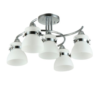 Люстра Colosseo 72117/5C RINELLA Люстра Colosseo 72117/5C RINELLAПотолочные<br>Компания «Светодом» предлагает широкий ассортимент люстр от известных производителей. Представленные в нашем каталоге товары выполнены из современных материалов и обладают отличным качеством. Благодаря широкому ассортименту Вы сможете найти у нас люстру под любой интерьер. Мы предлагаем как классические варианты, так и современные модели, отличающиеся лаконичностью и простотой форм. Стильная люстра Colosseo 72117/5C станет украшением любого дома. Эта модель от известного производителя не оставит равнодушным ценителей красивых и оригинальных предметов интерьера. Люстра Colosseo 72117/5C обеспечит равномерное распределение света по всей комнате. При выборе обратите внимание на характеристики, позволяющие приобрести наиболее подходящую модель. Купить понравившуюся люстру по доступной цене Вы можете в интернет-магазине «Светодом».<br><br>S освещ. до, м2: 15<br>Тип цоколя: E27<br>Количество ламп: 5<br>MAX мощность ламп, Вт: 60<br>Диаметр, мм мм: 465<br>Высота, мм: 290<br>Цвет арматуры: серебристый