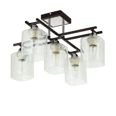 Светильник Colosseo 72136/5C optima Светильник Colosseo 72136/5C optimaПотолочные<br><br><br>Установка на натяжной потолок: Да<br>S освещ. до, м2: 15<br>Крепление: Планка<br>Тип лампы: Накаливания / энергосбережения / светодиодная<br>Тип цоколя: E27<br>Количество ламп: 5<br>MAX мощность ламп, Вт: 60<br>Диаметр, мм мм: 500<br>Высота, мм: 270<br>Цвет арматуры: черный/серебристый