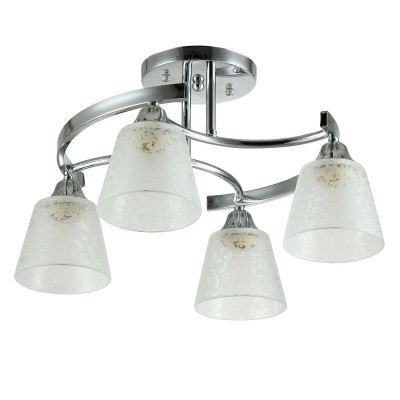 Люстра Colosseo 72140/4C SETTIMIA Люстра Colosseo 72140/4C SETTIMIAПотолочные<br>Компания «Светодом» предлагает широкий ассортимент люстр от известных производителей. Представленные в нашем каталоге товары выполнены из современных материалов и обладают отличным качеством. Благодаря широкому ассортименту Вы сможете найти у нас люстру под любой интерьер. Мы предлагаем как классические варианты, так и современные модели, отличающиеся лаконичностью и простотой форм. Стильная люстра Colosseo 72140/4C станет украшением любого дома. Эта модель от известного производителя не оставит равнодушным ценителей красивых и оригинальных предметов интерьера. Люстра Colosseo 72140/4C обеспечит равномерное распределение света по всей комнате. При выборе обратите внимание на характеристики, позволяющие приобрести наиболее подходящую модель. Купить понравившуюся люстру по доступной цене Вы можете в интернет-магазине «Светодом».<br><br>Установка на натяжной потолок: Да<br>S освещ. до, м2: 12<br>Крепление: Планка<br>Тип цоколя: E27<br>Количество ламп: 4<br>MAX мощность ламп, Вт: 60<br>Диаметр, мм мм: 380<br>Высота, мм: 260<br>Цвет арматуры: серебристый