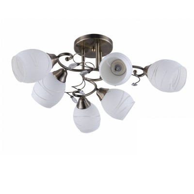 COLOSSEO optima 72191/6C бронза E27 6*60W COLOSSEO optima 72191/6C бронза E27 6*60WПотолочные<br><br><br>S освещ. до, м2: 18<br>Тип лампы: Накаливания / энергосбережения / светодиодная<br>Тип цоколя: E27<br>Количество ламп: 6<br>MAX мощность ламп, Вт: 60<br>Диаметр, мм мм: 660<br>Высота, мм: 260
