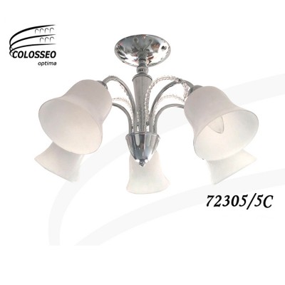 Светильник Colosseo 72305/5C optima Светильник Colosseo 72305/5C optimaПотолочные<br>Компания «Светодом» предлагает широкий ассортимент люстр от известных производителей. Представленные в нашем каталоге товары выполнены из современных материалов и обладают отличным качеством. Благодаря широкому ассортименту Вы сможете найти у нас люстру под любой интерьер. Мы предлагаем как классические варианты, так и современные модели, отличающиеся лаконичностью и простотой форм. Стильная люстра Colosseo 72305/5C станет украшением любого дома. Эта модель от известного производителя не оставит равнодушным ценителей красивых и оригинальных предметов интерьера. Люстра Colosseo 72305/5C обеспечит равномерное распределение света по всей комнате. При выборе обратите внимание на характеристики, позволяющие приобрести наиболее подходящую модель. Купить понравившуюся люстру по доступной цене Вы можете в интернет-магазине «Светодом».<br><br>Установка на натяжной потолок: Да<br>S освещ. до, м2: 15<br>Крепление: Планка<br>Тип цоколя: E14<br>Количество ламп: 5<br>Ширина, мм: 330<br>MAX мощность ламп, Вт: 60<br>Диаметр, мм мм: 580<br>Длина, мм: 580<br>Высота, мм: 330<br>Цвет арматуры: серебристый хром