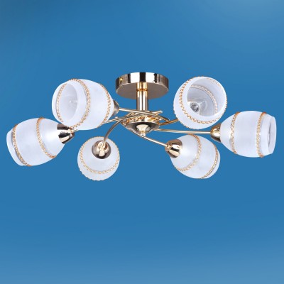 Люстра Colosseo 72403/6C JESSICA Люстра Colosseo 72403/6C JESSICAПотолочные<br>Компания «Светодом» предлагает широкий ассортимент люстр от известных производителей. Представленные в нашем каталоге товары выполнены из современных материалов и обладают отличным качеством. Благодаря широкому ассортименту Вы сможете найти у нас люстру под любой интерьер. Мы предлагаем как классические варианты, так и современные модели, отличающиеся лаконичностью и простотой форм. Стильная люстра Colosseo 72403/6C станет украшением любого дома. Эта модель от известного производителя не оставит равнодушным ценителей красивых и оригинальных предметов интерьера. Люстра Colosseo 72403/6C обеспечит равномерное распределение света по всей комнате. При выборе обратите внимание на характеристики, позволяющие приобрести наиболее подходящую модель. Купить понравившуюся люстру по доступной цене Вы можете в интернет-магазине «Светодом».<br><br>S освещ. до, м2: 18<br>Тип лампы: Накаливания / энергосбережения / светодиодная<br>Тип цоколя: E14<br>Количество ламп: 6<br>MAX мощность ламп, Вт: 60<br>Диаметр, мм мм: 650<br>Высота, мм: 225<br>Цвет арматуры: золотой
