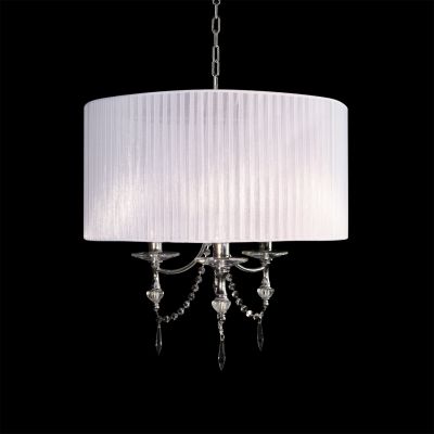Lightstar PARALUME 725036 Люстра Lightstar PARALUME 725036 ЛюстраПодвесные<br>Компания «Светодом» предлагает широкий ассортимент люстр от известных производителей. Представленные в нашем каталоге товары выполнены из современных материалов и обладают отличным качеством. Благодаря широкому ассортименту Вы сможете найти у нас люстру под любой интерьер. Мы предлагаем как классические варианты, так и современные модели, отличающиеся лаконичностью и простотой форм. Стильная люстра Lightstar 725036 станет украшением любого дома. Эта модель от известного производителя не оставит равнодушным ценителей красивых и оригинальных предметов интерьера. Люстра Lightstar 725036 обеспечит равномерное распределение света по всей комнате. При выборе обратите внимание на характеристики, позволяющие приобрести наиболее подходящую модель. Купить понравившуюся люстру по доступной цене Вы можете в интернет-магазине «Светодом».<br><br>Установка на натяжной потолок: Да<br>S освещ. до, м2: 8<br>Крепление: Крюк<br>Тип лампы: накаливания / энергосбережения / LED-светодиодная<br>Тип цоколя: E14<br>Количество ламп: 3<br>MAX мощность ламп, Вт: 40<br>Диаметр, мм мм: 520<br>Размеры: H min-max740-1740 W520<br>Высота, мм: 1450<br>Оттенок (цвет): белый<br>Цвет арматуры: серебристый