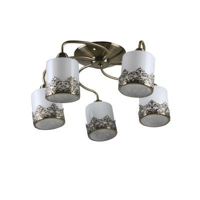 Люстра Colosseo 73008/5C optima Люстра Colosseo 73008/5C optimaПотолочные<br><br><br>S освещ. до, м2: 15<br>Тип лампы: накаливания / энергосбережения / LED-светодиодная<br>Тип цоколя: E27<br>Цвет арматуры: бронзовый<br>Количество ламп: 5<br>Диаметр, мм мм: 500<br>Высота, мм: 240<br>MAX мощность ламп, Вт: 60