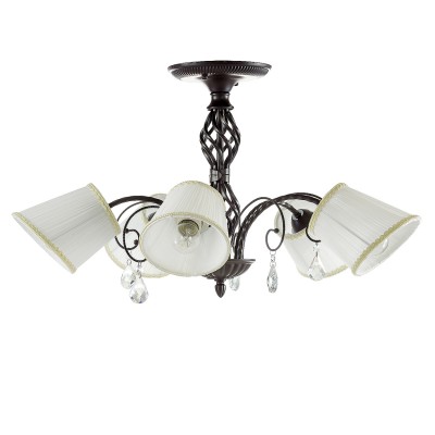Lightstar ESEDRA 796058 Люстра Lightstar ESEDRA 796058 ЛюстраПотолочные<br>Компания «Светодом» предлагает широкий ассортимент люстр от известных производителей. Представленные в нашем каталоге товары выполнены из современных материалов и обладают отличным качеством. Благодаря широкому ассортименту Вы сможете найти у нас люстру под любой интерьер. Мы предлагаем как классические варианты, так и современные модели, отличающиеся лаконичностью и простотой форм. Стильная люстра Lightstar 796058 станет украшением любого дома. Эта модель от известного производителя не оставит равнодушным ценителей красивых и оригинальных предметов интерьера. Люстра Lightstar 796058 обеспечит равномерное распределение света по всей комнате. При выборе обратите внимание на характеристики, позволяющие приобрести наиболее подходящую модель. Купить понравившуюся люстру по доступной цене Вы можете в интернет-магазине «Светодом».<br><br>S освещ. до, м2: 10<br>Тип лампы: Накаливания / энергосбережения / светодиодная<br>Тип цоколя: E14<br>Количество ламп: 5<br>MAX мощность ламп, Вт: 40<br>Диаметр, мм мм: 735<br>Высота, мм: 400