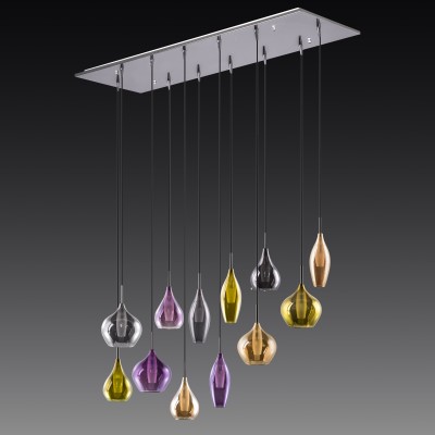 Lightstar PENTOLA 803125 Светильник Lightstar PENTOLA 803125 СветильникПодвесные<br>Компания «Светодом» предлагает широкий ассортимент люстр от известных производителей. Представленные в нашем каталоге товары выполнены из современных материалов и обладают отличным качеством. Благодаря широкому ассортименту Вы сможете найти у нас люстру под любой интерьер. Мы предлагаем как классические варианты, так и современные модели, отличающиеся лаконичностью и простотой форм. Стильная люстра Lightstar 803125 станет украшением любого дома. Эта модель от известного производителя не оставит равнодушным ценителей красивых и оригинальных предметов интерьера. Люстра Lightstar 803125 обеспечит равномерное распределение света по всей комнате. При выборе обратите внимание на характеристики, позволяющие приобрести наиболее подходящую модель. Купить понравившуюся люстру по доступной цене Вы можете в интернет-магазине «Светодом».<br><br>Установка на натяжной потолок: Да<br>S освещ. до, м2: 24<br>Крепление: Планка<br>Тип лампы: галогенная/LED<br>Тип цоколя: G9<br>Количество ламп: 12<br>Ширина, мм: 350<br>MAX мощность ламп, Вт: 40<br>Длина, мм: 1000<br>Высота, мм: 370 - 1400<br>Цвет арматуры: серебристый