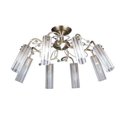 Люстра Colosseo 80336/8C Люстра Colosseo 80336/8CАрхив<br>Великолепная потолочная люстра Colosseo 80336/8C не оставит равнодушным ни одного ценителя «природных» мотивов и «цветочных» элементов в дизайне интерьера! Каждый элемент в ней превосходно сочетается с остальными, изогнутые линии крепления чередуются с прямыми линиями в рисунке плафонов, благородный «бронзовый» оттенок плавно переходит в нежный и «мягкий» белый. Восемь плафонов создают направленное освещение комнаты площадью до 32 кв.м, поэтому лучше всего люстра будет смотреться в холле, гостиной или зале – комнатах с большим пространством, предназначенных для принятия множества человек одновременно.<br><br>Установка на натяжной потолок: Да<br>S освещ. до, м2: 32<br>Крепление: Планка<br>Тип лампы: накаливания / энергосбережения / LED-светодиодная<br>Тип цоколя: E14<br>Количество ламп: 8<br>MAX мощность ламп, Вт: 60<br>Диаметр, мм мм: 660<br>Высота, мм: 340<br>Цвет арматуры: бронзовый
