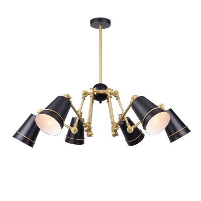 Светильник Divinare 8035/19 LM-6 Светильник Divinare 8035/19 LM-6Потолочные<br><br><br>Установка на натяжной потолок: Да<br>S освещ. до, м2: 12<br>Тип лампы: Накаливания / энергосбережения / светодиодная<br>Тип цоколя: E27<br>Количество ламп: 6<br>MAX мощность ламп, Вт: 40W<br>Диаметр, мм мм: 1440<br>Высота, мм: 550