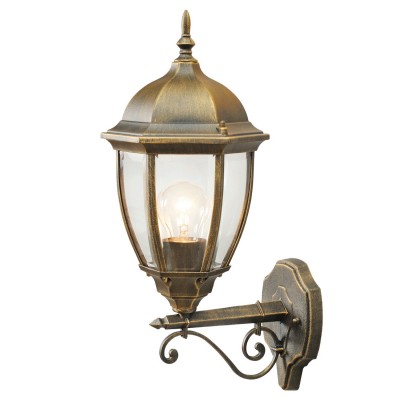 Светильник влагозащищенный Mw light 804020101 Фабур Светильник влагозащищенный Mw light 804020101 ФабурНастенные<br>Описание модели 804020101: Уличный светильник из коллекции «Фабур» по достоинству оценят любители классики. Основание из алюминия цвета старинной позолоты напоминает об античных временах. Под стать ему – форма стеклянного плафона, традиционная для интерьеров дворцовых замков. Такой светильник идеально дополнит изысканный экстерьер загородного дома, дизайн которого ориентирован на благородную классику. Рекомендуемая площадь освещения порядка 5 кв.м.<br><br>S освещ. до, м2: 5<br>Тип лампы: накаливания / энергосбережения / LED-светодиодная<br>Тип цоколя: Е27<br>Количество ламп: 1<br>Ширина, мм: 210<br>MAX мощность ламп, Вт: 100<br>Длина, мм: 490<br>Высота, мм: 260<br>Поверхность арматуры: матовый<br>Цвет арматуры: золотой<br>Общая мощность, Вт: 100
