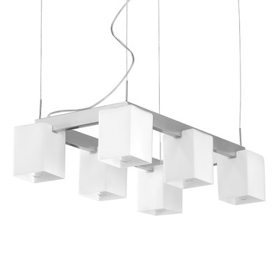Lightstar SIMPLE LIGHT 805060 Люстра подвесная Lightstar SIMPLE LIGHT 805060 Люстра подвеснаяПодвесные<br>Компания «Светодом» предлагает широкий ассортимент люстр от известных производителей. Представленные в нашем каталоге товары выполнены из современных материалов и обладают отличным качеством. Благодаря широкому ассортименту Вы сможете найти у нас люстру под любой интерьер. Мы предлагаем как классические варианты, так и современные модели, отличающиеся лаконичностью и простотой форм. <br>Стильная люстра Lightstar 805060 станет украшением любого дома. Эта модель от известного производителя не оставит равнодушным ценителей красивых и оригинальных предметов интерьера. Люстра Lightstar 805060 обеспечит равномерное распределение света по всей комнате. При выборе обратите внимание на характеристики, позволяющие приобрести наиболее подходящую модель. <br>Купить понравившуюся люстру по доступной цене Вы можете в интернет-магазине «Светодом».<br><br>Установка на натяжной потолок: Да<br>S освещ. до, м2: 16<br>Крепление: Планка<br>Тип лампы: накаливания / энергосбережения / LED-светодиодная<br>Тип цоколя: E14<br>Количество ламп: 6<br>Ширина, мм: 350<br>MAX мощность ламп, Вт: 40<br>Размеры: L 650 W 380 H 200-1050<br>Длина, мм: 1050<br>Высота, мм: 200<br>Оттенок (цвет): белый<br>Цвет арматуры: серебристый