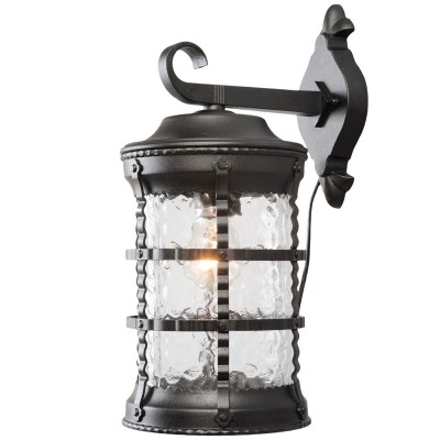 Светильник уличный Mw light 810020201 Донато Светильник уличный Mw light 810020201 ДонатоНастенные<br>Описание модели 810020201: Широкая семья стильных уличных светильников из коллекции «Донато» поможет разнообразить и со вкусом оформить экстерьер загородного дома. Основание из алюминия чёрного цвета обрамляет стеклянный плафон. За счет простых форм, классического цветового решения и исторической стилизации, светильник наполнит обстановку духом благородной старины и спокойствия.<br><br>S освещ. до, м2: 4<br>Тип лампы: накаливания / энергосбережения / LED-светодиодная<br>Тип цоколя: E27<br>Количество ламп: 1<br>Ширина, мм: 200<br>MAX мощность ламп, Вт: 100<br>Длина, мм: 180<br>Расстояние от стены, мм: 200<br>Высота, мм: 400<br>Поверхность арматуры: матовый, рельефный<br>Цвет арматуры: черный<br>Общая мощность, Вт: 100