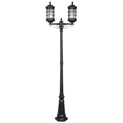 Светильник уличный Mw light 810040602 Донато Светильник уличный Mw light 810040602 ДонатоБольшие фонари<br>Описание модели 810040602: Широкая семья стильных уличных светильников из коллекции «Донато» поможет разнообразить и со вкусом оформить экстерьер загородного дома. Основание из алюминия чёрного цвета обрамляет стеклянный плафон. За счет простых форм, классического цветового решения и исторической стилизации, светильник наполнит обстановку духом благородной старины и спокойствия.<br><br>S освещ. до, м2: 9<br>Тип лампы: накаливания / энергосбережения / LED-светодиодная<br>Тип цоколя: E27<br>Количество ламп: 2<br>Ширина, мм: 300<br>MAX мощность ламп, Вт: 100<br>Длина, мм: 600<br>Высота, мм: 2300<br>Поверхность арматуры: матовый, рельефный<br>Цвет арматуры: черный<br>Общая мощность, Вт: 200