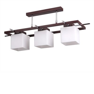 Люстра Colosseo 81603/3C Люстра Colosseo 81603/3CПотолочные<br>Модное сочетание белого и цвета «венге» в совокупности с оригинальной, броской конструкцией делает потолочную люстру Colosseo 81603/3C желанным приобретением для любого помещения, оформленного в современном стиле – «модерн», «хай-тек», «рустика». Каждая деталь тщательно продумана и великолепно сочетается с остальными, квадратная форма повторяется в плафонах, арматуре и креплениях. Эта люстра требует определенного интерьера – в нем не должно быть много вещей и мебели, только необходимая, функциональная мебель похожих цветовых оттенков и несколько аксессуаров в виде ярких акцентов, например, красная, необычная по форме ваза на столе или картина в стиле «импрессионизм».<br><br>Установка на натяжной потолок: Да<br>S освещ. до, м2: 12<br>Крепление: Планка<br>Тип лампы: накаливания / энергосбережения / LED-светодиодная<br>Тип цоколя: E27<br>Цвет арматуры: черный<br>Количество ламп: 3<br>Ширина, мм: 340<br>Длина, мм: 800<br>Высота, мм: 330<br>MAX мощность ламп, Вт: 60