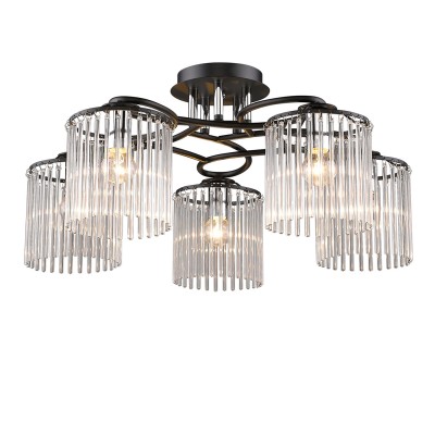 Люстра Colosseo 81631/5C NEREA Люстра Colosseo 81631/5C NEREAПотолочные<br>Компания «Светодом» предлагает широкий ассортимент люстр от известных производителей. Представленные в нашем каталоге товары выполнены из современных материалов и обладают отличным качеством. Благодаря широкому ассортименту Вы сможете найти у нас люстру под любой интерьер. Мы предлагаем как классические варианты, так и современные модели, отличающиеся лаконичностью и простотой форм. Стильная люстра Colosseo 81631/5C станет украшением любого дома. Эта модель от известного производителя не оставит равнодушным ценителей красивых и оригинальных предметов интерьера. Люстра Colosseo 81631/5C обеспечит равномерное распределение света по всей комнате. При выборе обратите внимание на характеристики, позволяющие приобрести наиболее подходящую модель. Купить понравившуюся люстру по доступной цене Вы можете в интернет-магазине «Светодом».<br><br>Установка на натяжной потолок: Да<br>S освещ. до, м2: 15<br>Крепление: Планка<br>Тип лампы: накаливания / энергосбережения / LED-светодиодная<br>Тип цоколя: E14<br>Количество ламп: 5<br>MAX мощность ламп, Вт: 60<br>Диаметр, мм мм: 570<br>Высота, мм: 270<br>Цвет арматуры: черный