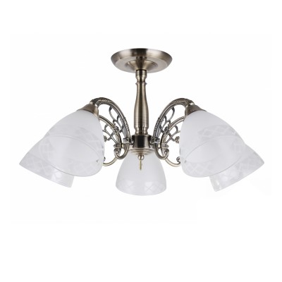 COLOSSEO optima 82133/5C бронза E27 5*60W COLOSSEO optima 82133/5C бронза E27 5*60WПотолочные<br><br><br>S освещ. до, м2: 15<br>Тип лампы: Накаливани / нергосбережени / светодиодна<br>Тип цокол: E27<br>Количество ламп: 5<br>MAX мощность ламп, Вт: 60<br>Диаметр, мм мм: 600<br>Высота, мм: 305