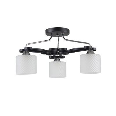 Люстра Colosseo 82148/3C optima Люстра Colosseo 82148/3C optimaПотолочные<br><br><br>Тип лампы: накаливания / энергосбережения / LED-светодиодная<br>Тип цоколя: E27<br>Количество ламп: 3<br>MAX мощность ламп, Вт: 60<br>Диаметр, мм мм: 550<br>Высота, мм: 300<br>Цвет арматуры: черный/серебристый