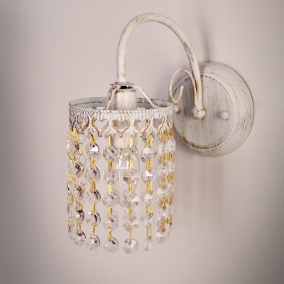 Светильник бра Colosseo 82604/1W ELIANNA Светильник бра Colosseo 82604/1W ELIANNAХрустальные<br><br><br>Тип цоколя: E14<br>Количество ламп: 1<br>Цвет арматуры: белый с золотистой патиной